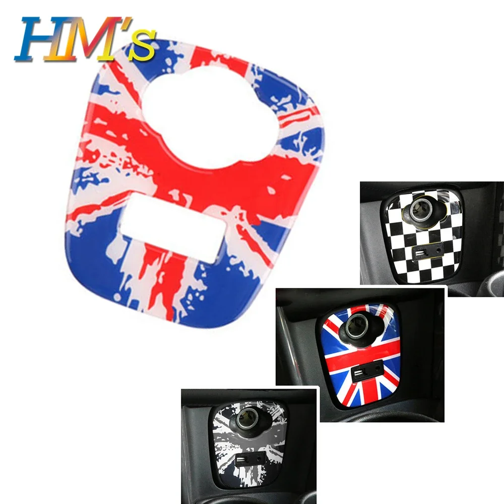 

Union Jack Car Interior Cigarette Lighter USB Dashboard Panel 3D Cover Sticker For Mini Cooper S F55 F56 F56 Car Accessories