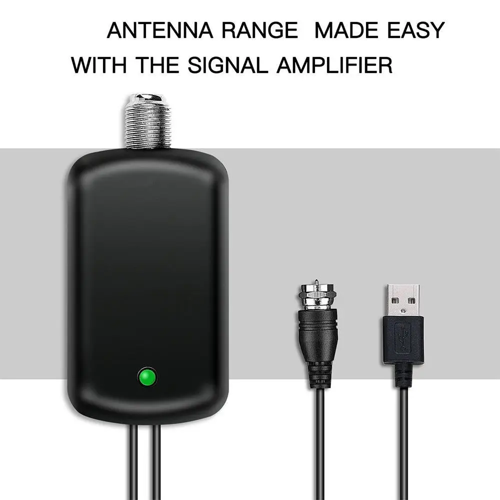 25dB Signal Amplifier Antenna Booster Tuner 200Mile Digital Indoor HDTV Antenna Satellite Receiver TV Antenna