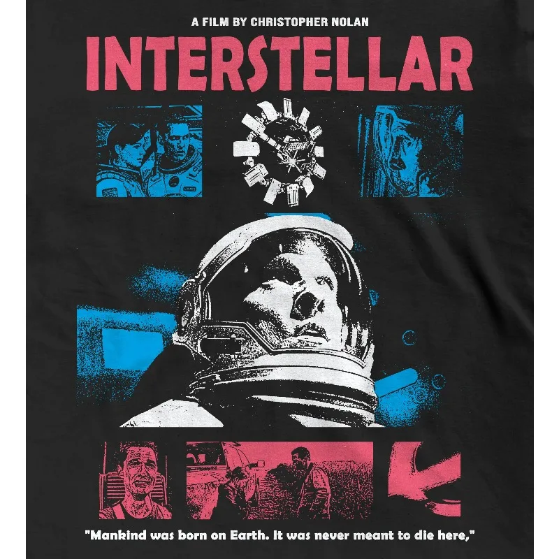 Interstellar Movie Pattern T-shirt | Christopher Nolan Sci-fi Space Men's T-shirt Summer New Unisex High Street T-shirt