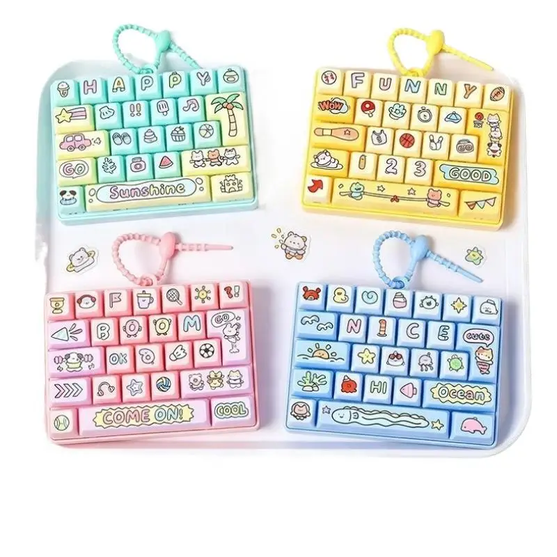 26-Tasten-Keyboard-Tastenkappen-Clicker Fidget-Tastenkappen Anti-Stress-Schlüsselanhänger Niedlicher Clicker-Schlüsselanhänger Taschenanhänger 1 Stück – Detail 9