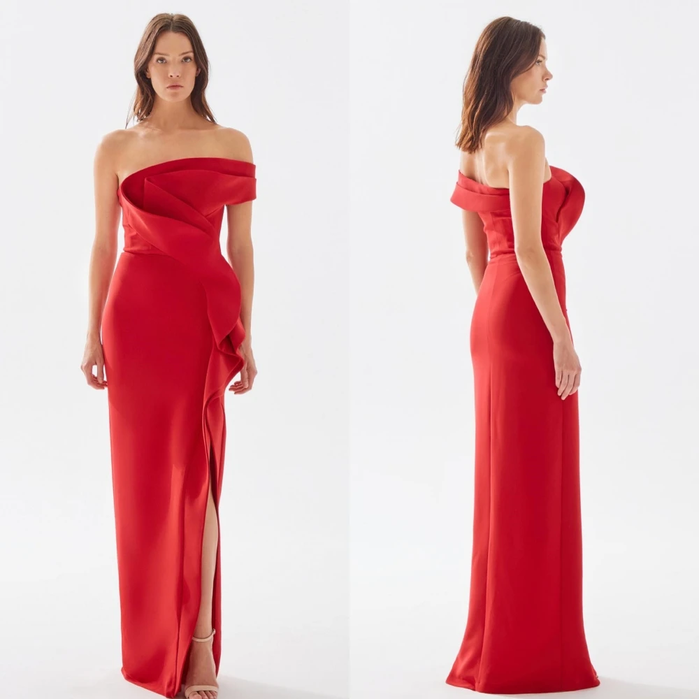 Aangepaste Yipeisha prachtige elegante one-shoulder A-lijn formele gelegenheidsjurk vloerlengte Charmeuse es