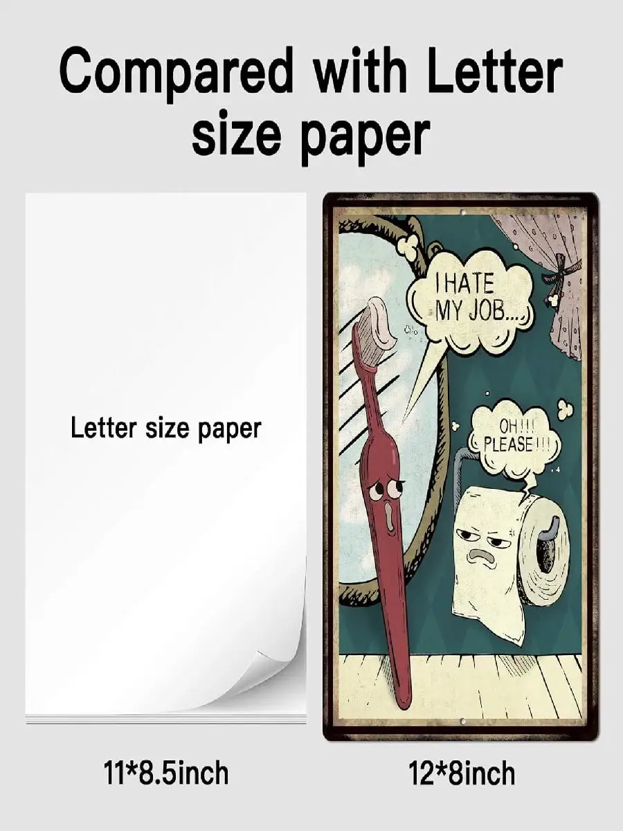 ديكور Putuo-مرحاض مضحك عتيق يقتبس علامة معدنية قصدير ، فن جدار الحمام ، ديكور فكاهي ، x بوصة #2