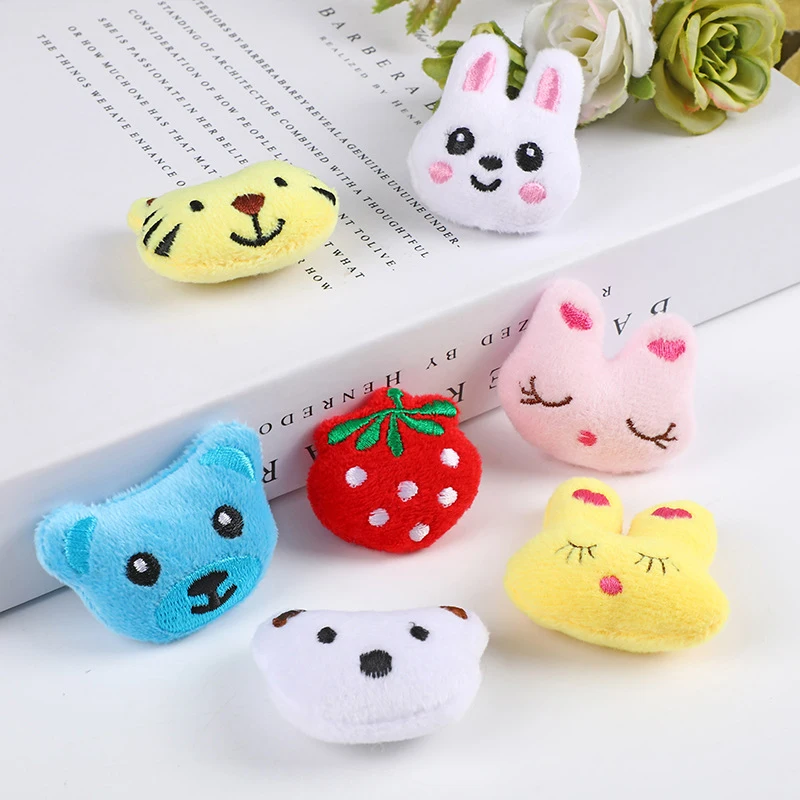 10Pcs Cartoon Plush Dolls Accessories Cute Animal Head Stuffed Toys Bag Shoes Socks Accessories Random Style Children Gift