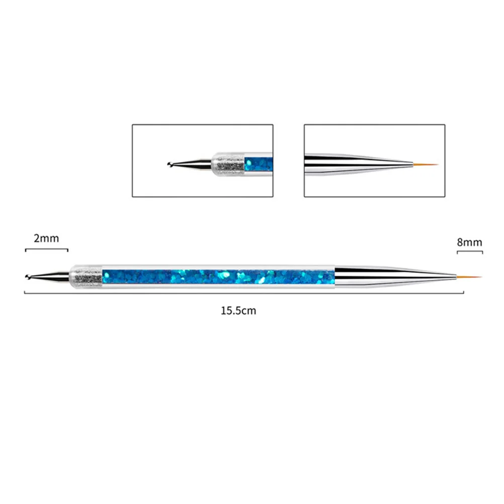 

5pcs Double-Headed Nail Art Pen Lightweight Durable Manicure Tool For Home Professional Use Compact Size Nail Art Brush Set