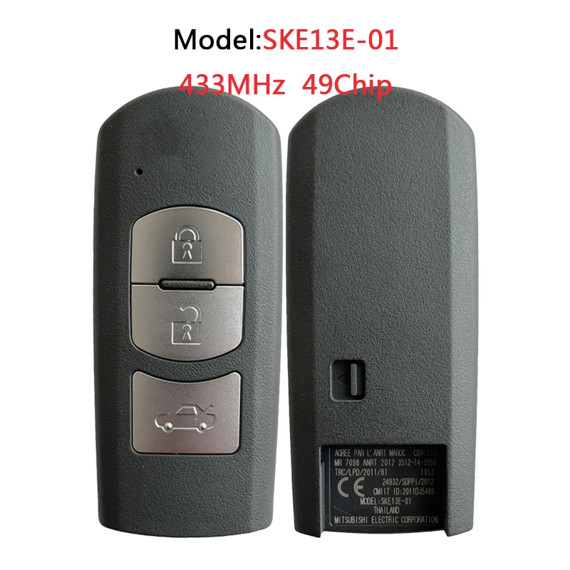 

TXK007180 Model SKE13E-01 Smart Remote Key 3 Button 433MHz 49 Chip For Toyota CMIIT ID 2011DJ5485