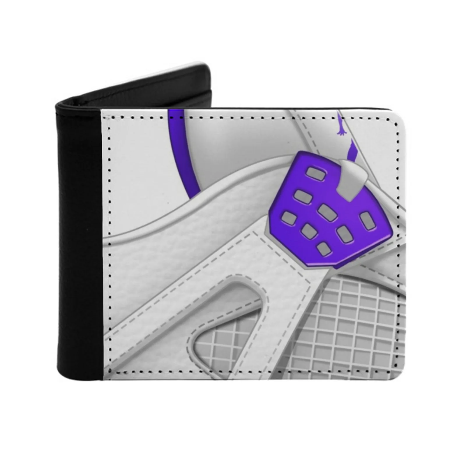 4 Court Purple Air Sneaker Short Men's Wallet Multifunction Purse Male Pu Leather Wallet 4 4 Sneaker Hypebeast Sneakerhead 4