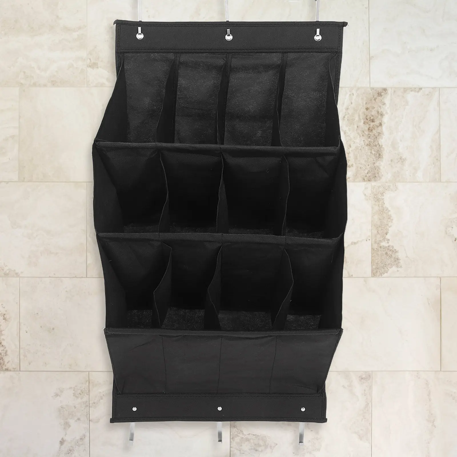 

Over-The-Door Shoe Organizer 12 Grid Wall Mounted Shoe Rack Storage Pocket Narrow Doors Closets Foldable Breathable Sneaker