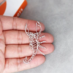 3PCS Gothic Scorpion Art Line Stainless Steel Pendant Charms for Jewelry Making DIY Craft Earrings Necklace Findings Handmade