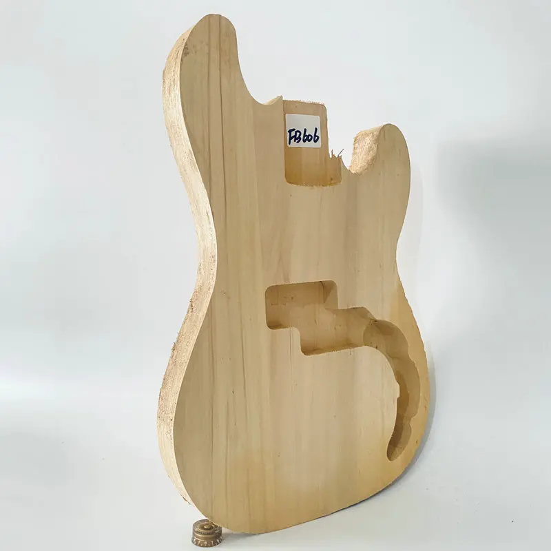 FB606  Precision Electric Bass Unfinished PB Bass Body in Solid Basswood Unfinished No Paints Right Hand for Replace and DIY