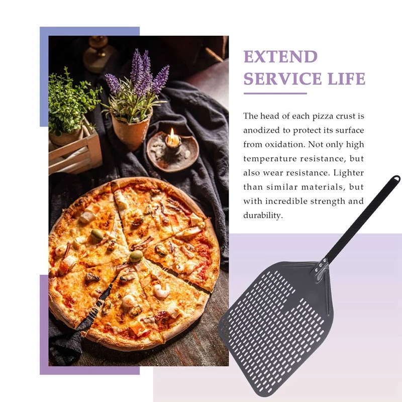 14 Inch Aluminum Pizza Shovel Peel With Long Handle Pastry Tools Accessories Pizza Spatula Cake Baking Turner