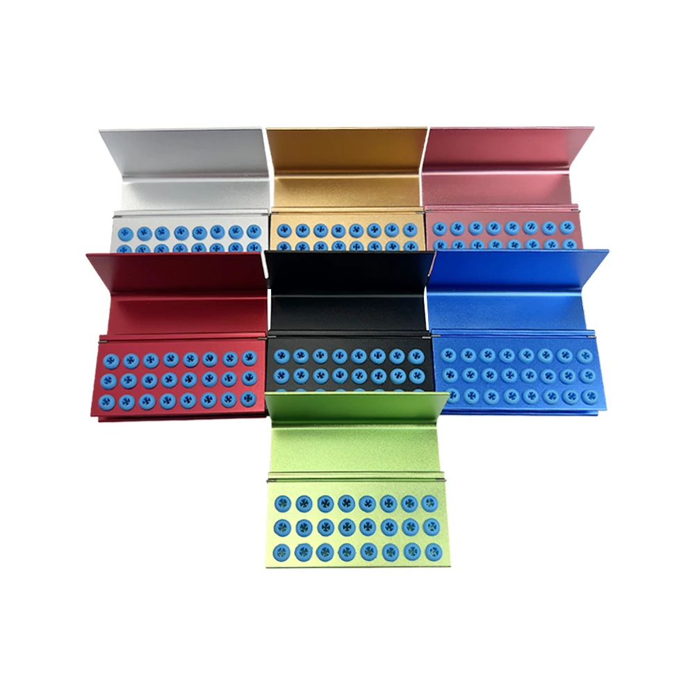 24 Holes Dental Burs Holder Block Endo Storage Box Cleaning Stand Autoclave Sterilizer Burs Organizer Case Dentistry Products