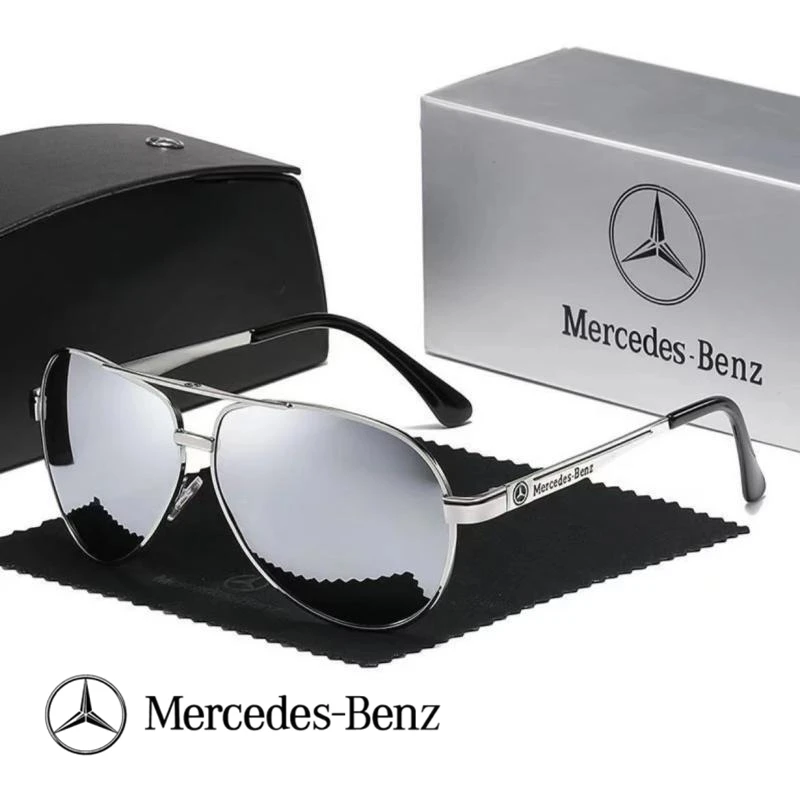 مرسيدس بنز A B C E S V Class GLB GLC GLE AMG Pilot SLK SLC ML نظارات السيارة الراقية المضادة للوهج نظارات السائق المستقطبة #1