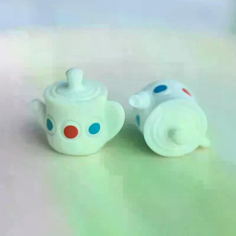 4 pcs/set Miniature simulation food play teapot teacup set mini soldier hand-made decoration play house scene props accessories
