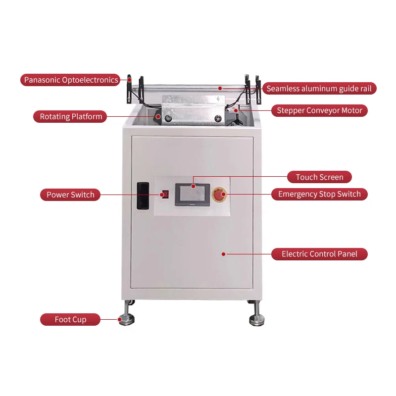 ZBZJ3048 90 Degree SMT Lifting Lowering Corner Machine Touch Screen Display Control Smd Pcb Turn Conveyor For Smt Production