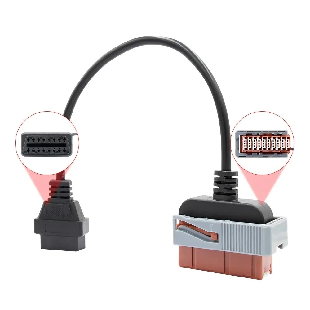 Newest OBD2 Interface PP2000 PSA XS 30 Pin Cable for Lexia 3 for Citroen for Peugeot Adapter Connector PSA 30Pin Cable To 16 Pin