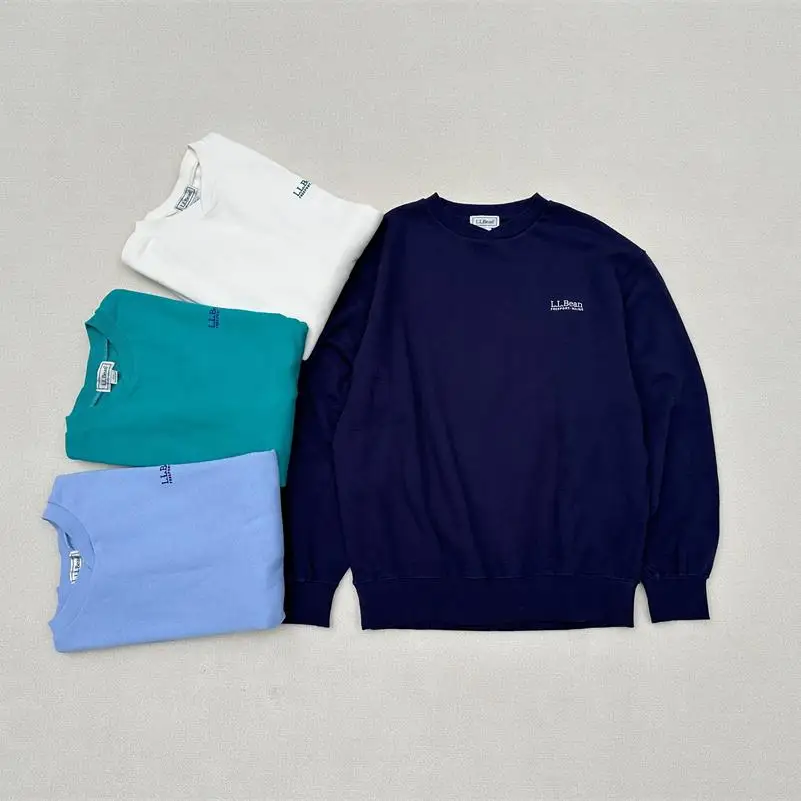 

Свободная хлопковая толстовка с длинными рукавами из органического хлопка, удобная повседневная одежда, дышащий свитшот для всех сезонов