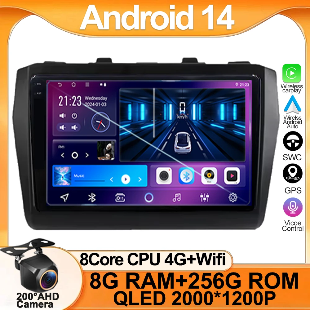 

car gps android 14 For Suzuki Swift 2017 2018 2019 Radio Stereo Multimedia Player 5G wifi GPS Navigation High-performance WIFI