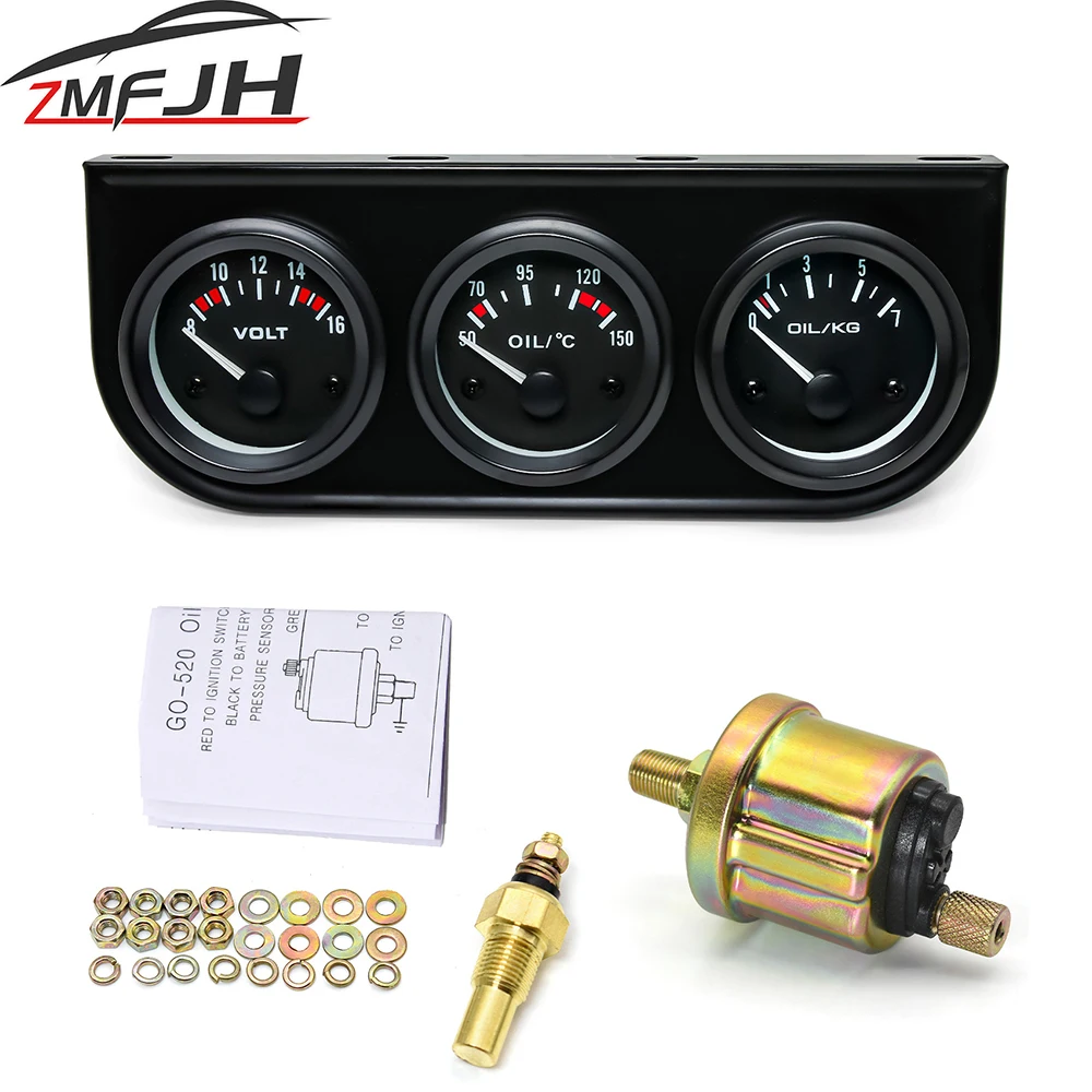 

3 в 1, автомобильный измеритель температуры масла, 52 мм, с 1/8NPT сенсором