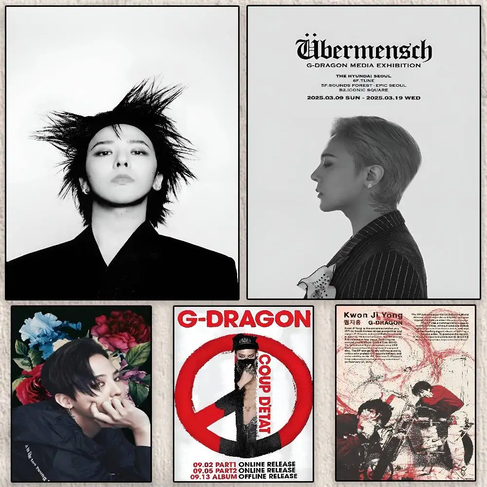 

Singer Hot Kpop G-G-Dragon Poster Modern Waterproof HD Wall Art Decal Self-Adhesive Aesthetic Decor for Home Living Room Bedroom