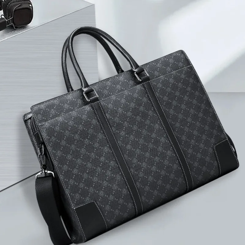 Neue einfache und modische Aktentasche 2022, Handtasche mit großem Fassungsvermögen, Business-Casual-Herrentasche, Umhängetasche mit einer Schulter