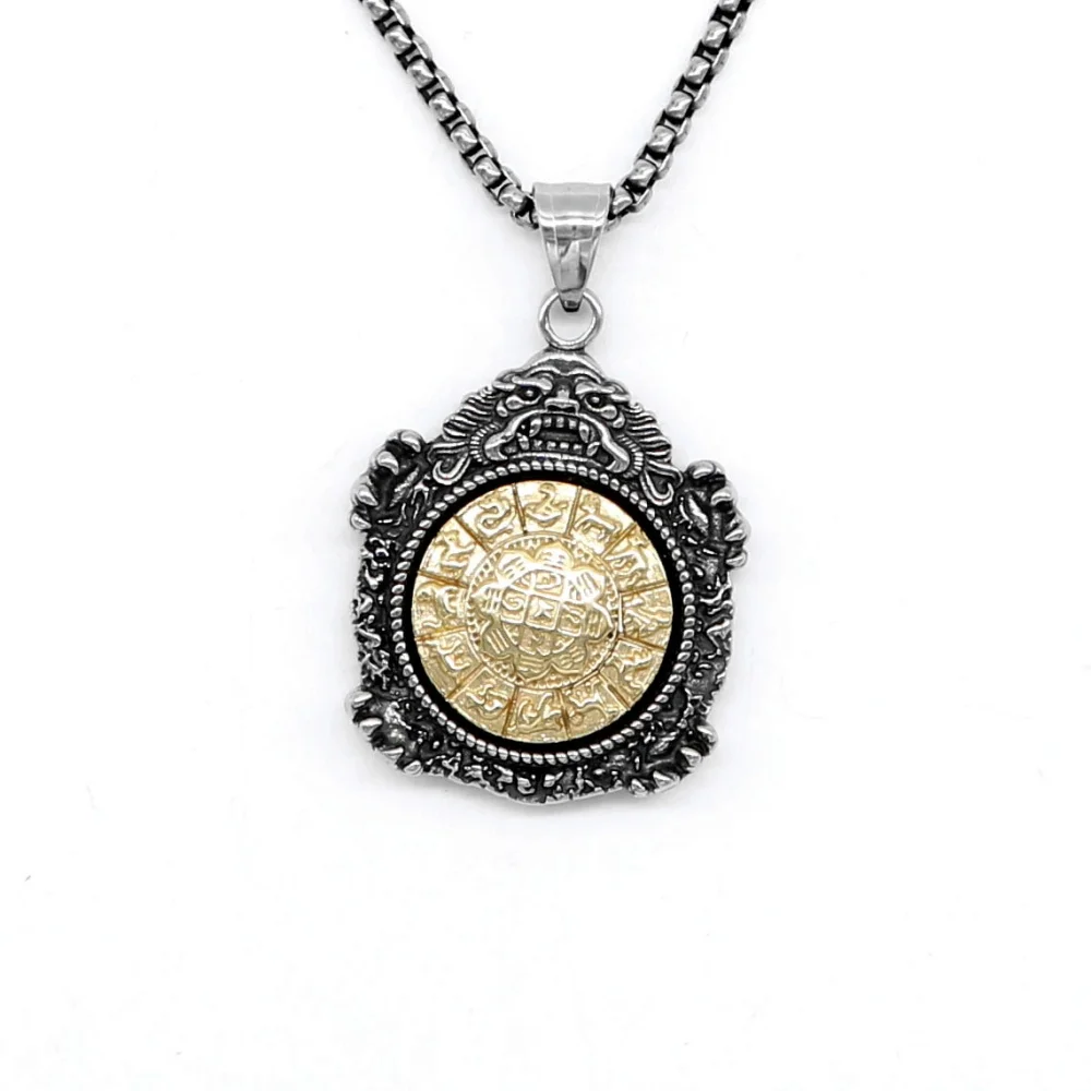 New Nine Palaces Gossip Constellation Pendant Chain Men's Retro Fashion Trend Street Niche Hip Hop Necklace Jewelry