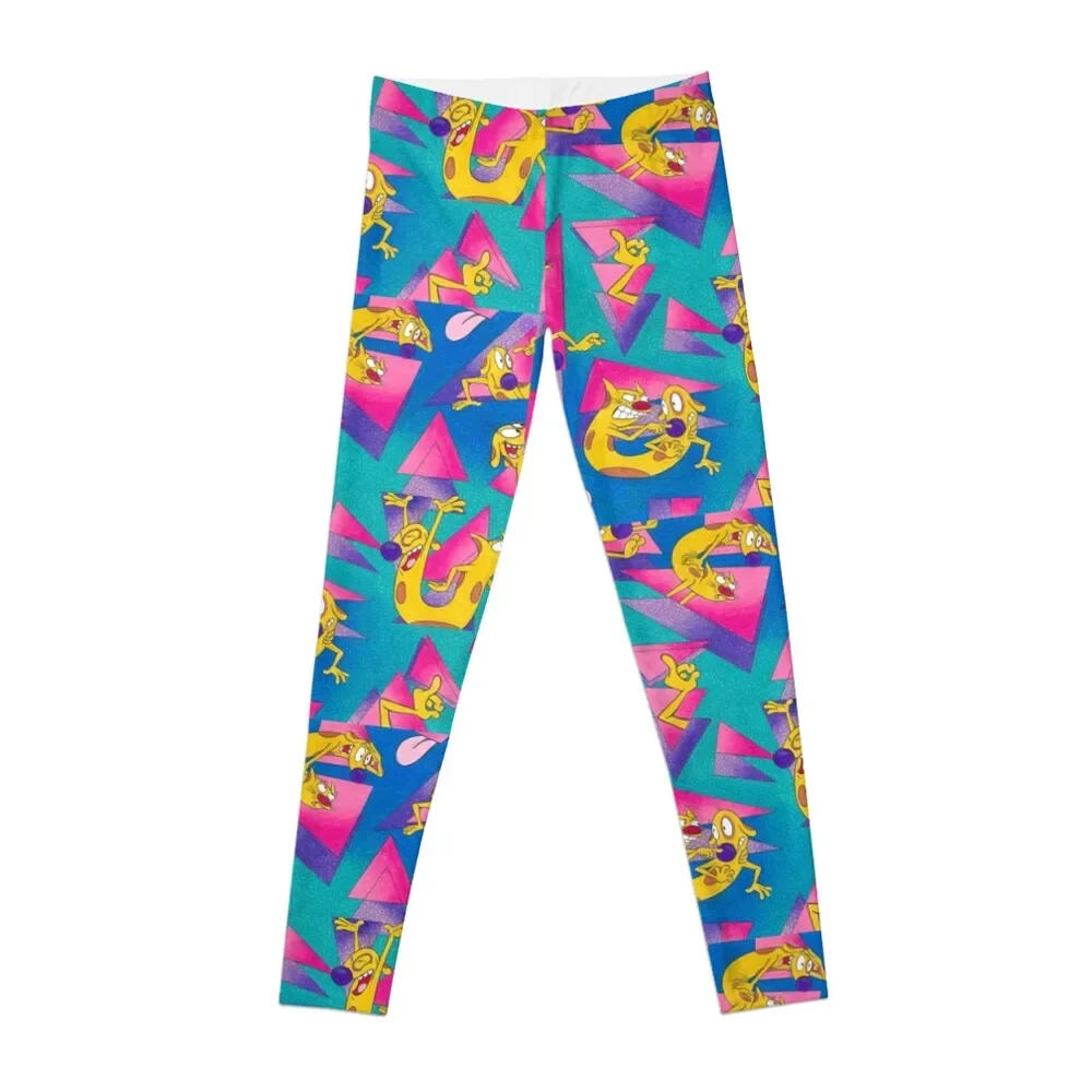 

Catdog 90s pattern Nickelodeon Leggings Fitness's gym clothes gym wear Women's push up Leginsy push up Womens Leggings