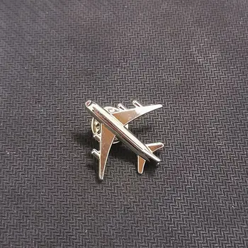 Kovový odznak s letadlem - Minimalistická brož s letadlem - Unisex dárek pro letecké nadšence - Velkoobchodní prodej sběratelských odznaků 8 nejlepší prodej brož s letadlem - №1