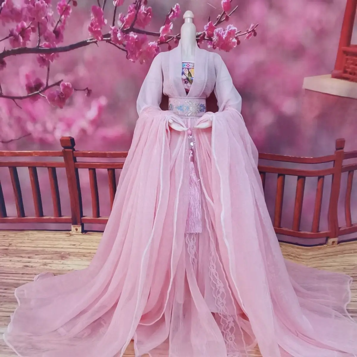 60cm Doll's Clothes for 1/3 Bjd Doll Chinese Ancient Princess Dress Girl Toys Dress Up Gift Play House Doll Accessories, No Doll