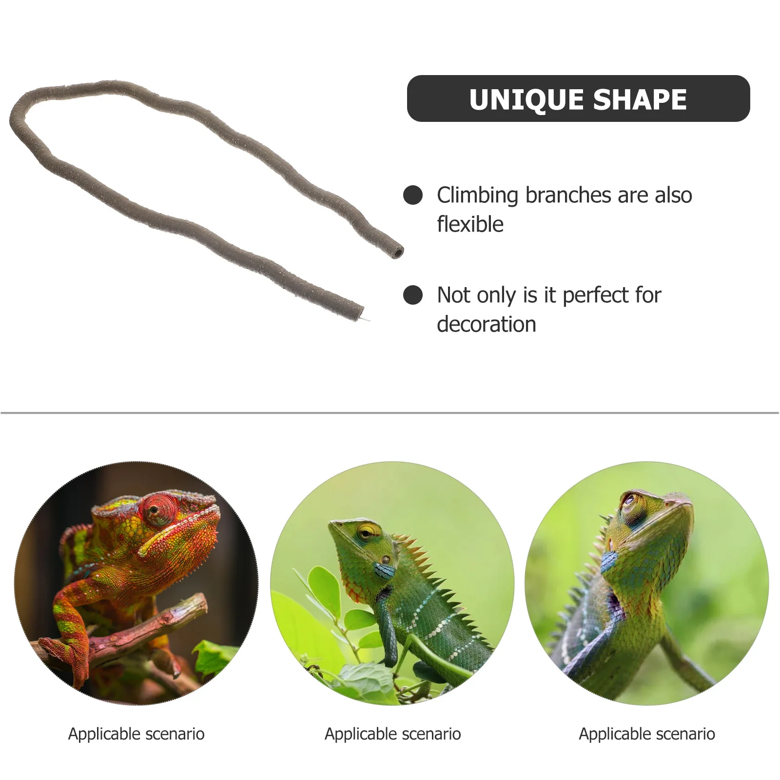 

Reptile Vine Jungle Climber Flexible Branch for Terrarium Decor Reptile Habitat Artificial Vine Terrarium Decor
