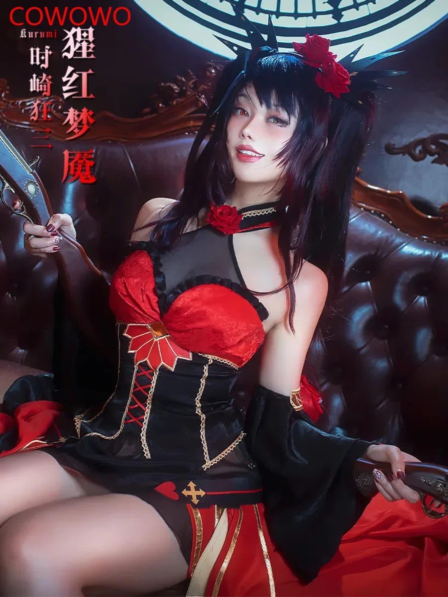 Date A Live Tokisaki Kurumi Crimson Nightmare Women Cosplay Costume Cos Game Anime Party Uniform Hallowen Play Role Clothes