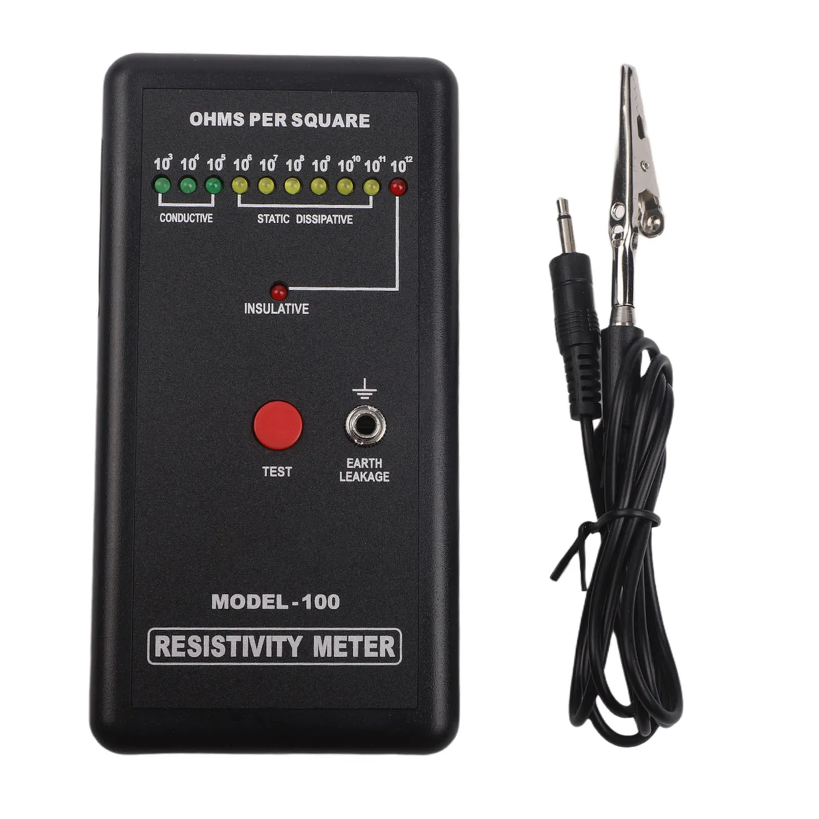 MODEL-100 Handheld For Surface Resistance Tester Electrostatic Analyzer For Antistatic Material Measurement And Grounding Inspec