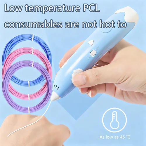 Imagen 2 del producto Bolígrafo de impresión 3D para niños, bolígrafo artístico Doodler 3D seguro a baja temperatura, Kit de inicio creativo DIY, regalo de cumpleaños para niños y niñas