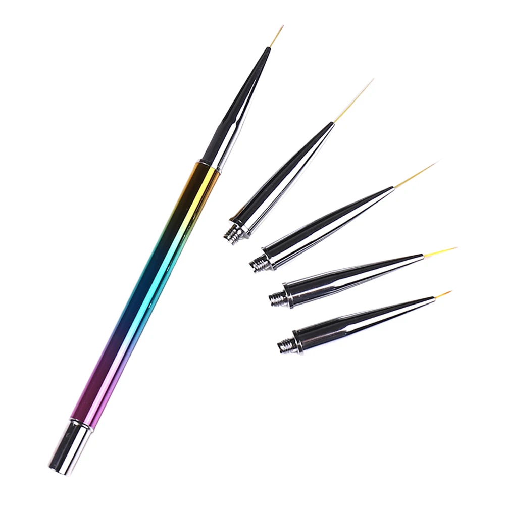 

1 set Art Liner Pens Set Durable Replacement Heads Manicure Drawing Design Easy Use Professional Salon Tools Nail Painting
