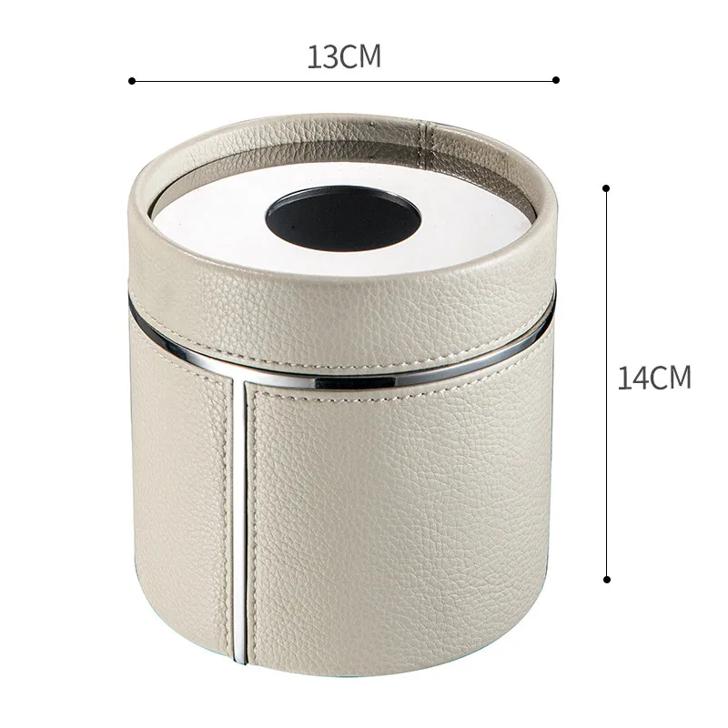 Luxury Stainless Steel & Leather Tissue Box, Minimalist Coffee Table Organizer for Living Room Premium Home Decor