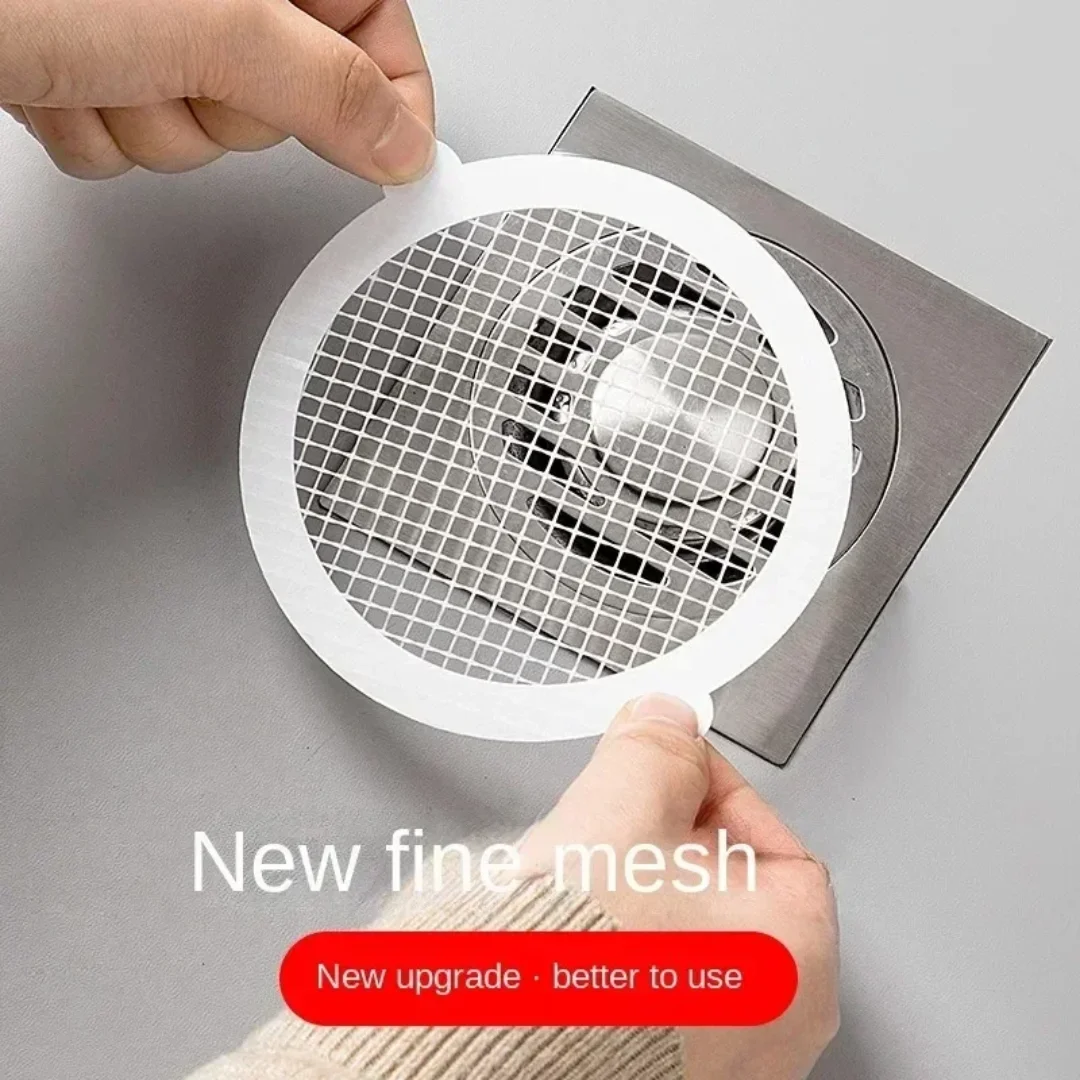 

50PCS Disposable Floor Drain Sticker Anti-blocking Filter Screen Hair Catcher Drain Stopper Cover Kitchen Bathroom Accessories