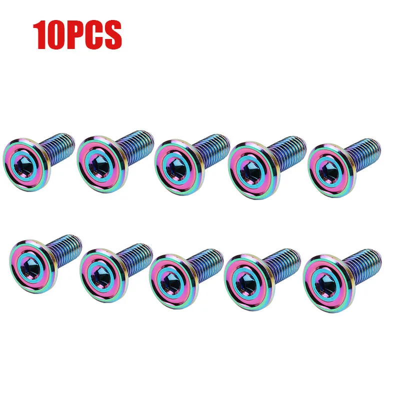 Śruby do tarcz hamulcowych motocyklowych, płaskie, z gniazdem sześciokątnym, M8 20.5mm, patynowane, śruby do zacisków hamulcowych, akcesoria motocrossowe.