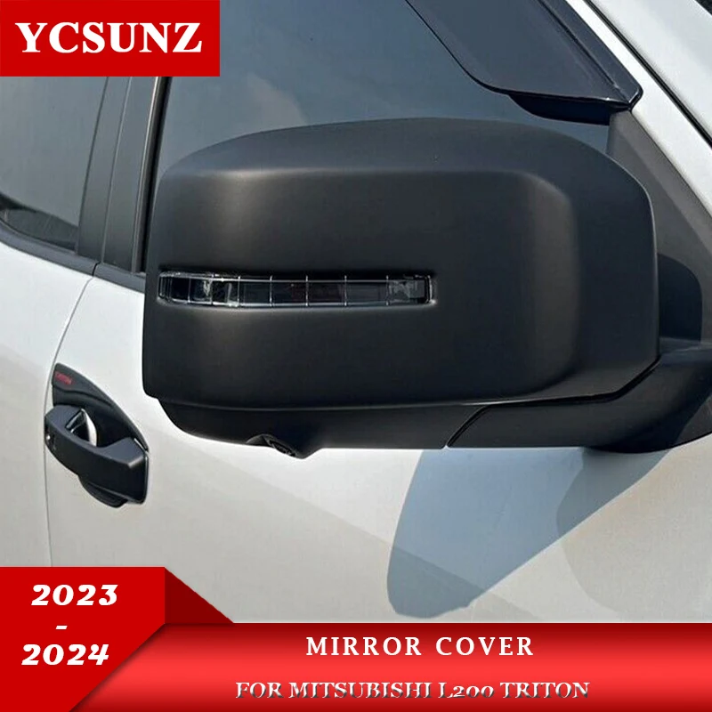 

ABS Door Side Mirror Cover For Mitsubishi Triton L200 2023 2024 Body Kit Car Accessories Double cabin