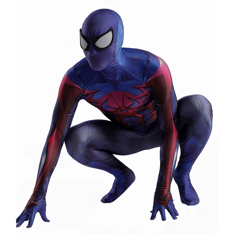 男の子のためのスパイダーマンコスプレコスチューム、スーパーヒーロータイツスーツ、ハロウィーンの衣装、大人のボディスーツ、ps4、2099