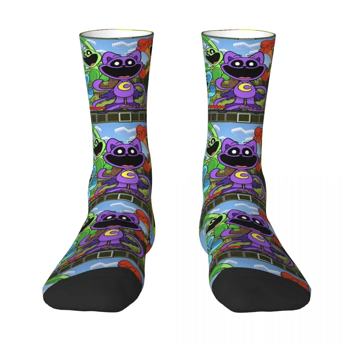 Smiling Critters Cartoon Game Socks Harajuku High Quality Stockings All Season Long Socks Accessories for Man's Woman's Gifts