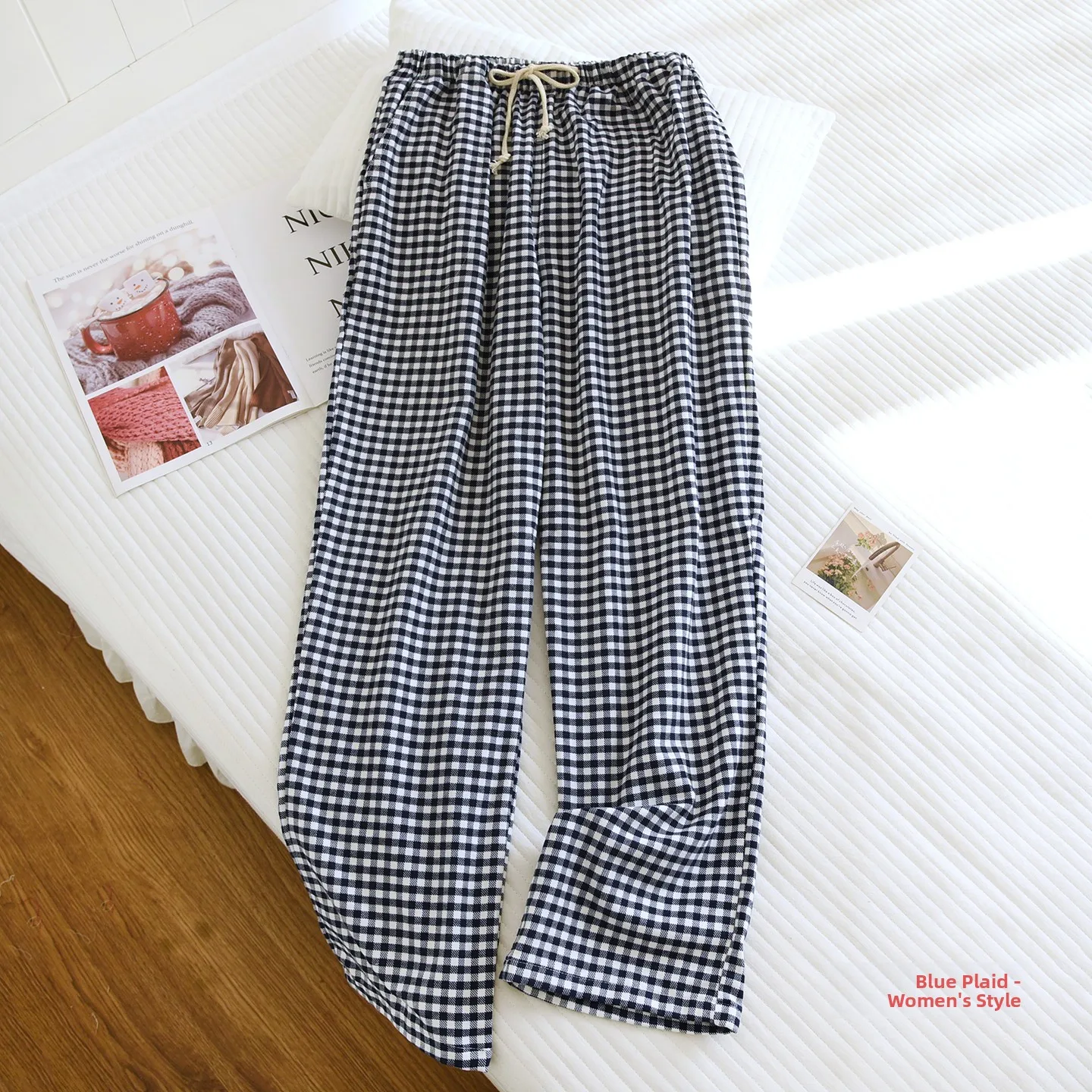 Blue small grid-women's model