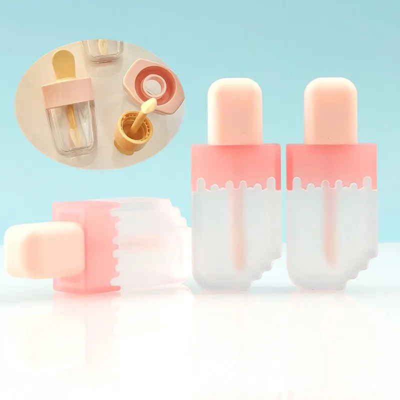 1 قطعة 5 مللي أنبوب ملمع الشفاه الفارغ الآيس كريم إعادة الملء الشفاه زجاجة بلسم لتقوم بها بنفسك الحاويات المحمولة زجاجات أنابيب ملمع الشفاه أدوات ماكياج #1