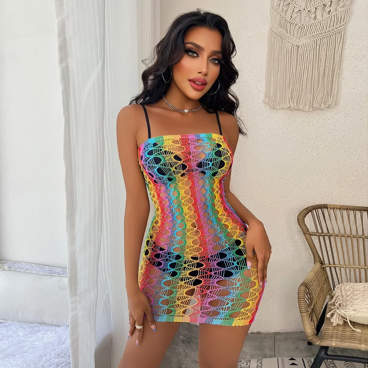 Sexy Women Bodysuits Erotic See Through Hollow Out Rompers Lace Sleeveless Bodycon Slim Playsuit Sexy Dress Exotic Body Stocking image 5