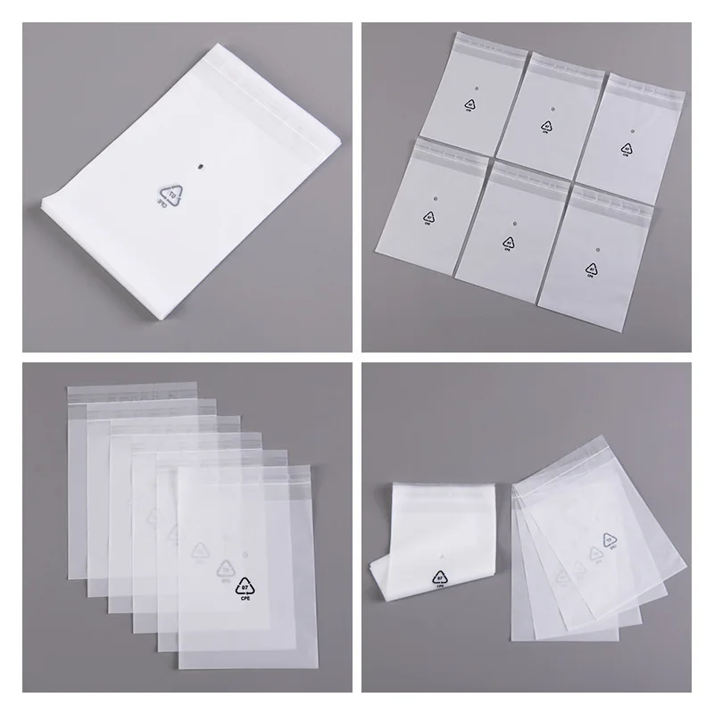 StoBag CPE Frosted Transparent Plastic Bags Self-adhesive Packaging Clear Pocket Pouches Phone Custom Logo Storage Wholesale