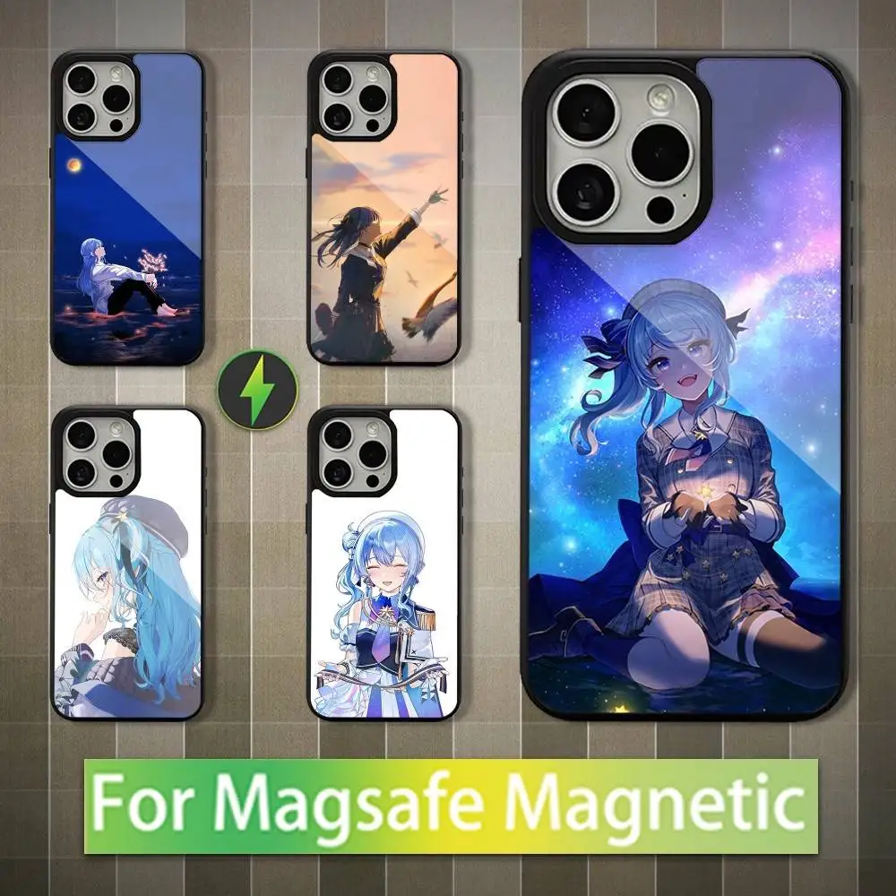 

H-Hoshimachi S-Suisei Phone Case For iPhone 16,15,14,13,12,11,Pro,Max,Plus,Mini,Magsafe,Magnetic Wireless Charging Case