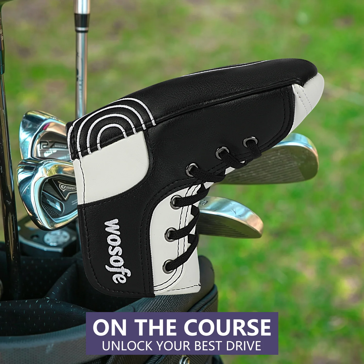 Golf Head Cover Shoe Shape PU Golf Putter Headcover For Mallet & Blade Golf Accessories For Men Women