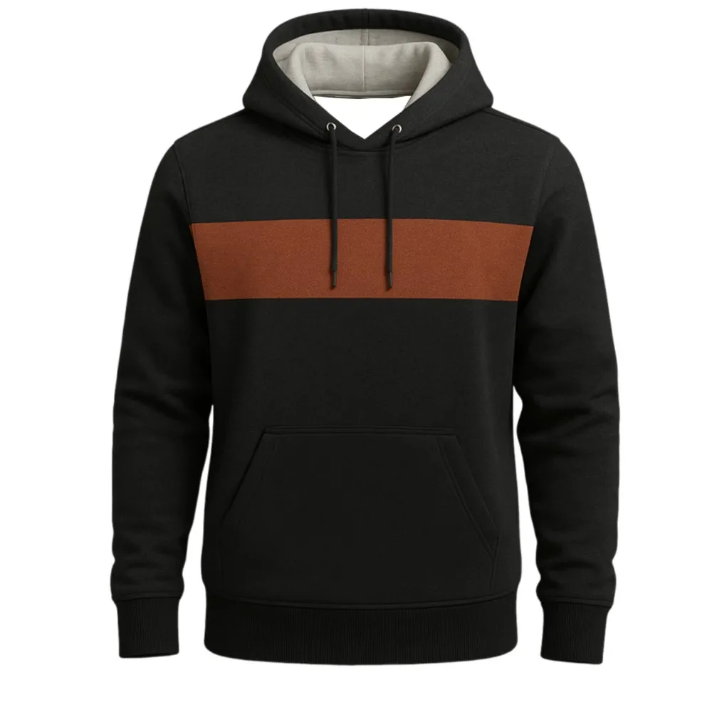 2026 New Trendy 3D Adult Hoodie With Novel Color Blocking Pattern And Kangaroo Pocket For Daily Wear Hooded Sweatshirt