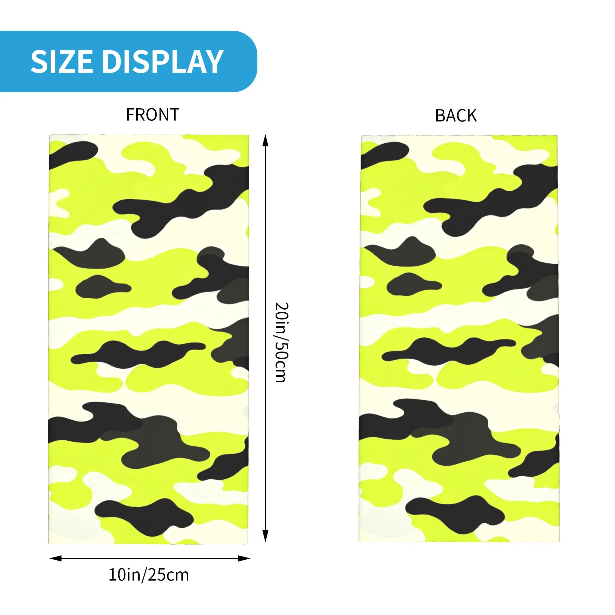 Camouflage Multi‑use Neck Gaiter Sun Protection Balaclava Soft Face Mask Headscarf For Running Cycling Hiking Outdoor Sports