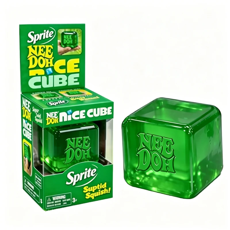 Schylling Needoh Nice Cube Sensorisches Fidget-Spielzeug, Quetschbares Stressabbau-Spielzeug, Anti-Angst-Fokus-Beruhigungsspielzeug für Kinder und Erwachsene mit ADHS