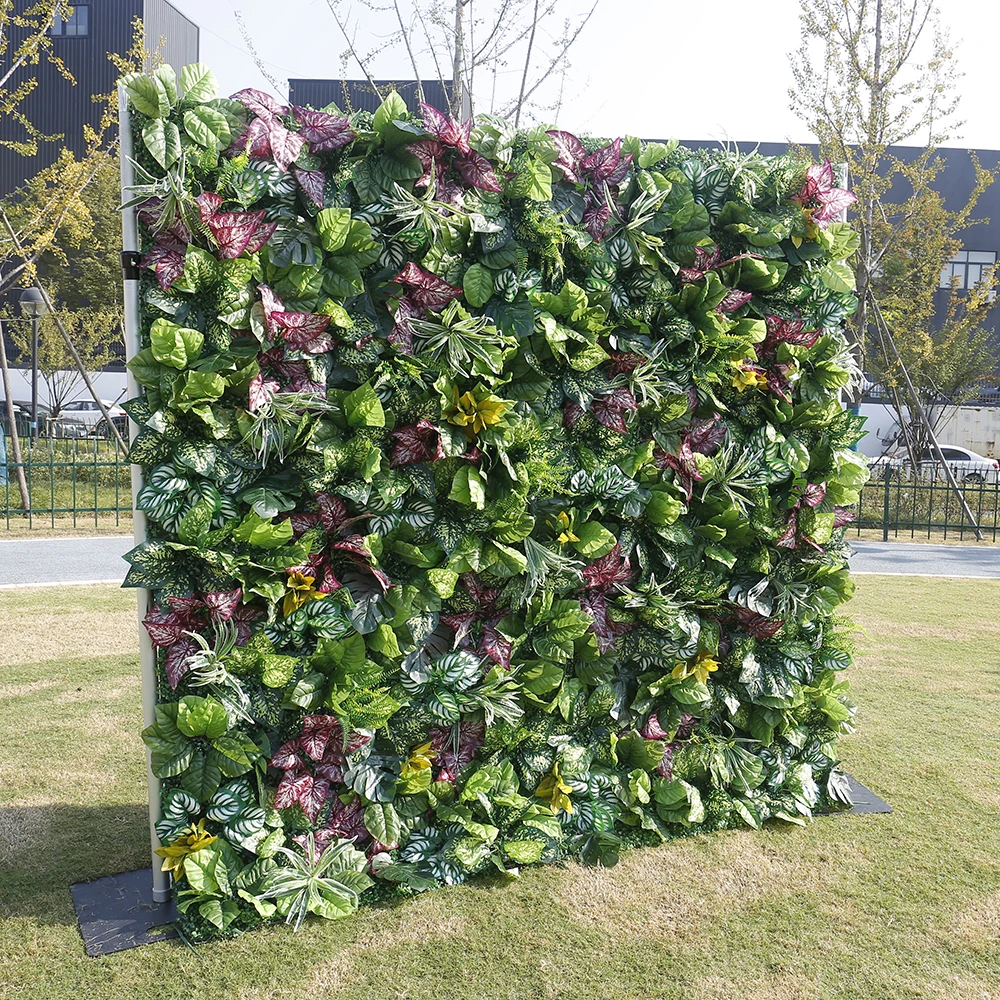 Decoración interior al aire libre barata, telón de fondo de pared de planta verde, Panel de pared de césped Artificial para boda