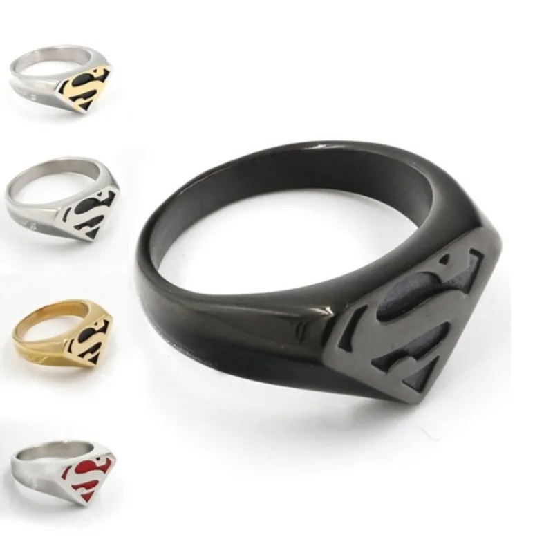 DC Comics Superman Alloy Multifunctional Ring for Geometric Waterproof Men and Women Jewelry Rings Christmas Birthday Gifts New